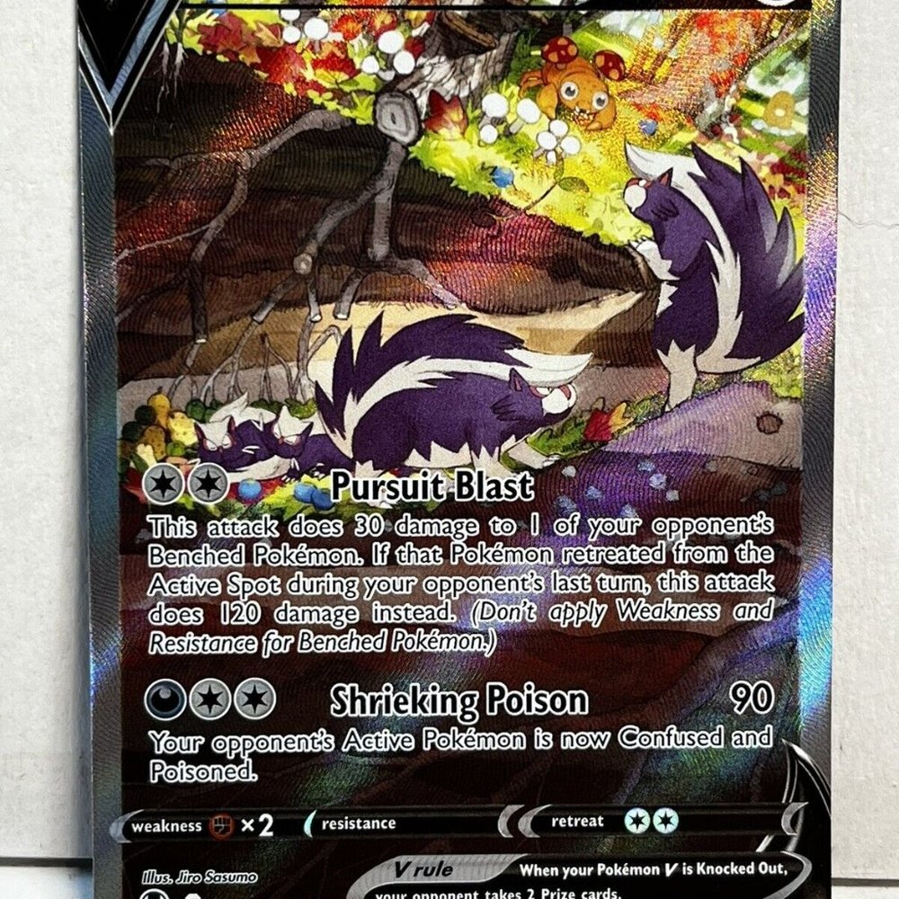 Skuntank V 181/195 Silver Tempest Pokemon Alternate Alt Art NM/M Pack Fresh Card